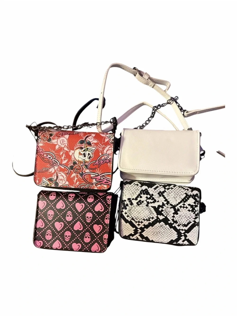 NWT Ed Hardy Y2K Micro Crossbody Bag Wallet On Chain ~ CHOOSE ONE